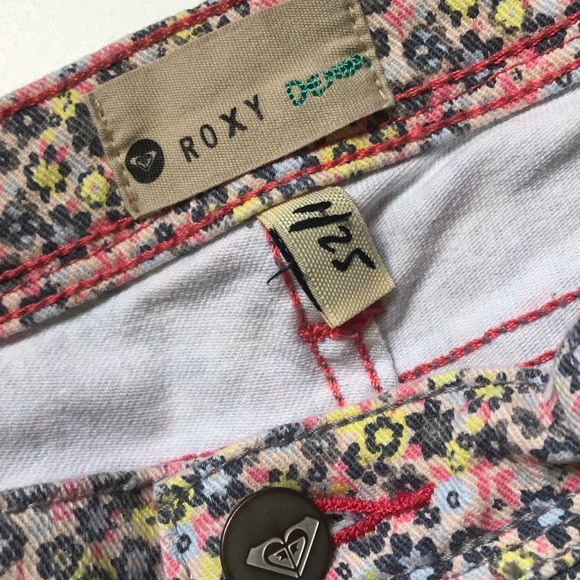 Roxy Skinny Floral Print Jeans Boho Summer Style - Picture 6 of 6